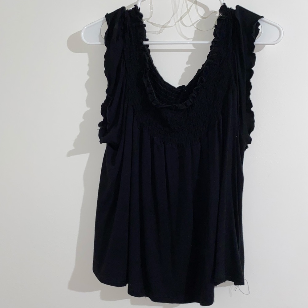 Black Flowy Off the Shoulder Top
